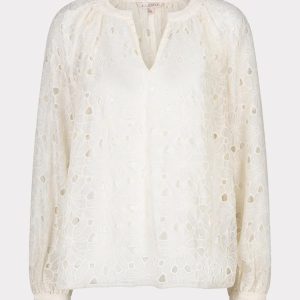 Esqualo Blouse raglan embroidery angla