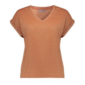 Geisha T-shirt lurex V-neck