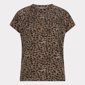 Esqualo Top twist detail leopard