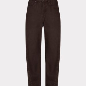 Esqualo Trousers barrel jeans cacao