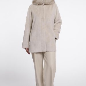 Rino & Pelle Faux fur coat with detachable