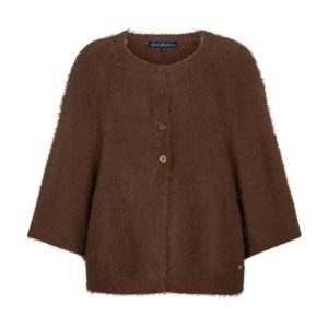Red Button FUZZY PONCHO