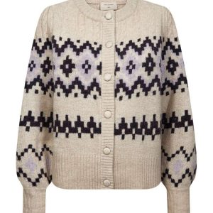 Freequent Losvallend vest dessin O-hals