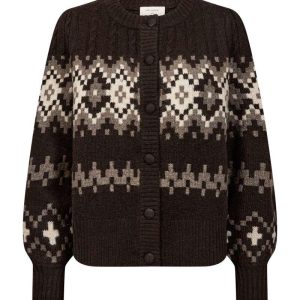 Freequent Losvallend vest dessin O-hals