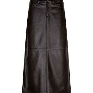 Red Button FAUX LEATHER