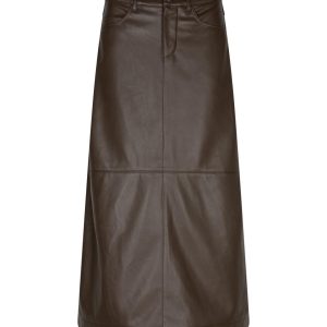 Red Button FAUX LEATHER