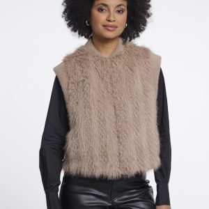Rino & Pelle Faux fur waistcoat with hook &