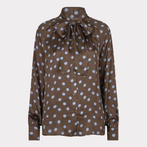 Esqualo Blouse scarf Polka Dot