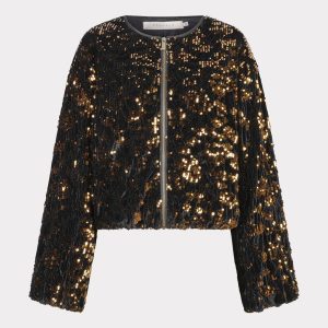 Esqualo Jacket velour sequins