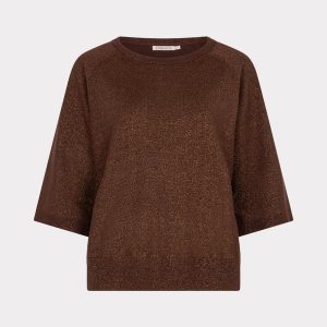 Esqualo Sweater raglan lurex knit