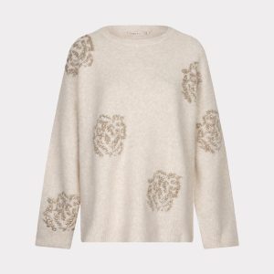 Esqualo Sweater sequin flowers
